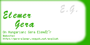 elemer gera business card